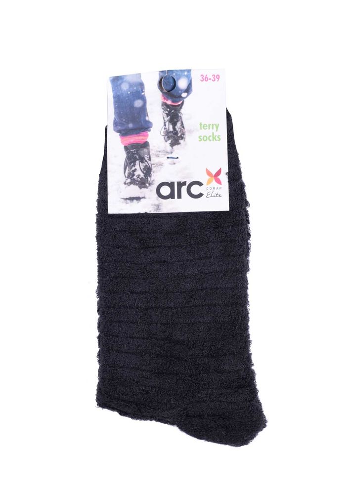Arc Ters Havlu Çorap 212 | Siyah