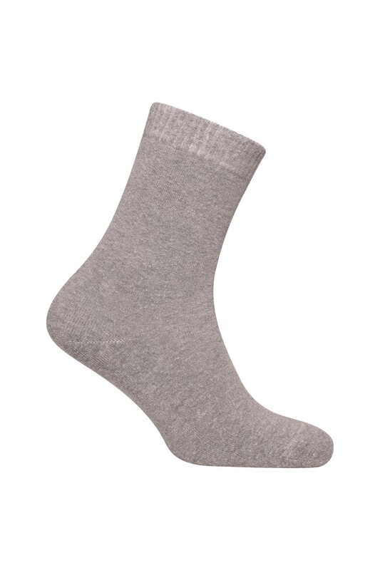 Kadın Havlu Soket Çorap 70100 | Gri - Thumbnail