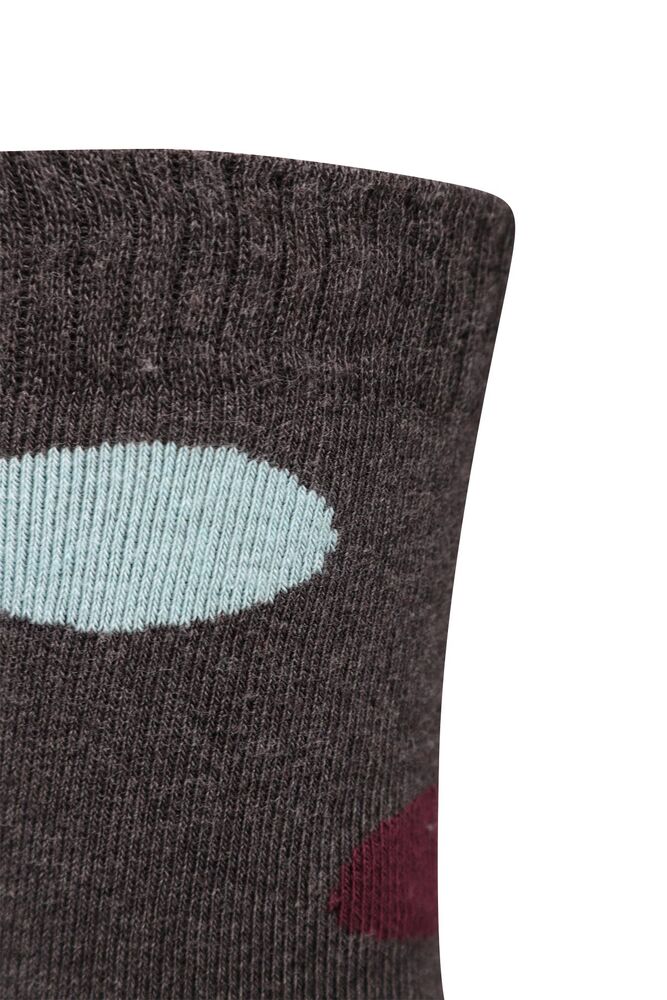 Desenli Kadın Havlu Soket Çorap 70100 | Antrasit