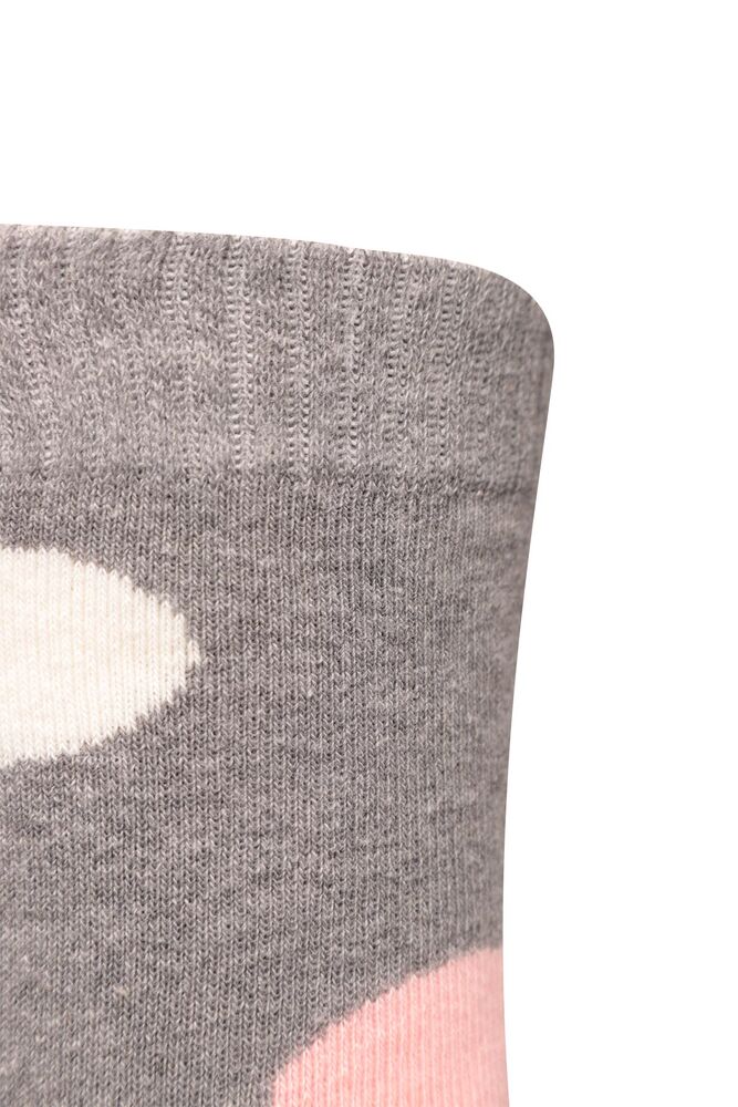 Desenli Kadın Havlu Soket Çorap 70100 | Gri