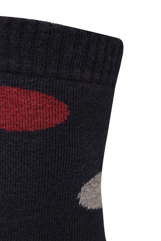 Desenli Kadın Havlu Soket Çorap 70100 | Lacivert