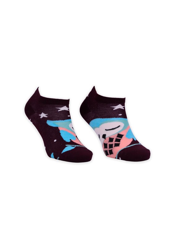 Calze Vita Desenli 2'li Kadın Çorap | Mavi Mor - Thumbnail