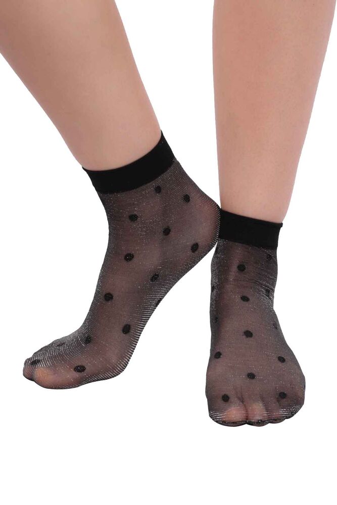 DayMod Güneş Simli Soket Çorap | Siyah