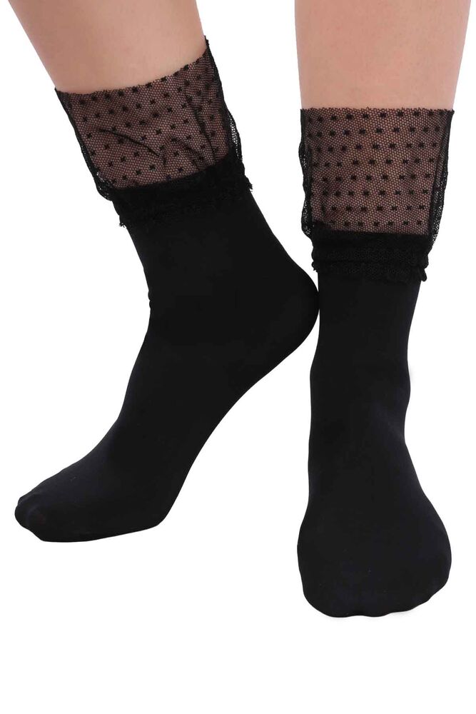 DayMod Mycro Tül Soket Çorap | Siyah