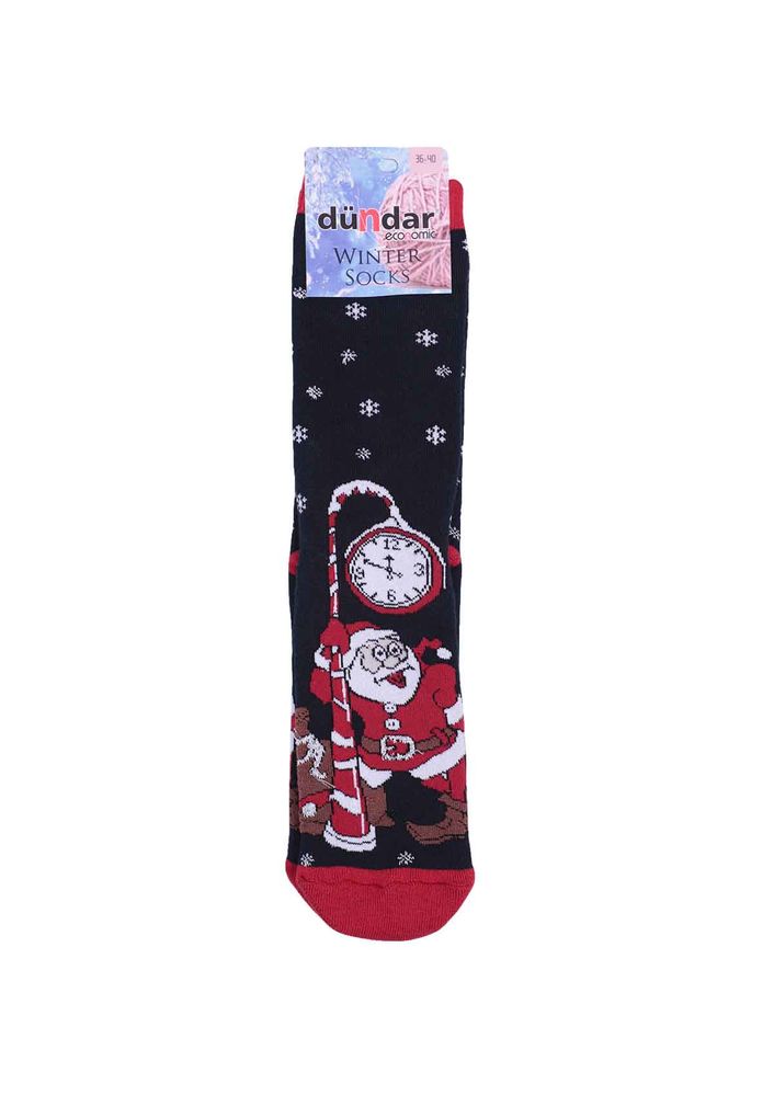 Dündar Noel Babalı Siyah Havlu Çorap 504 | Siyah