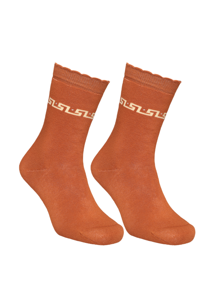 Kadın Havlu Soket Çorap 8504 | Hardal