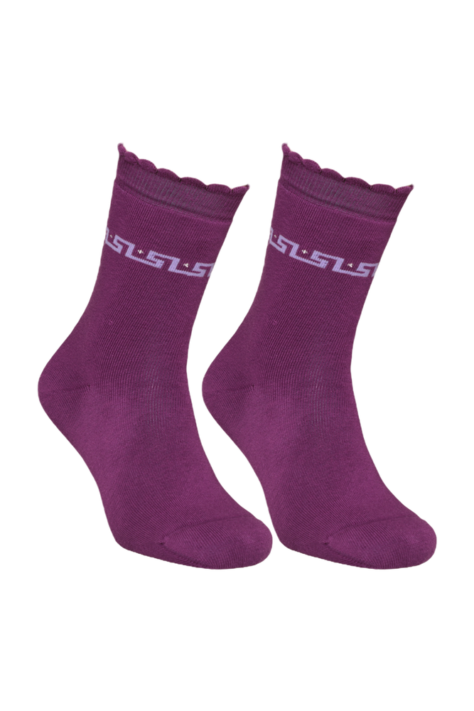 Kadın Havlu Soket Çorap 8504 | Mor