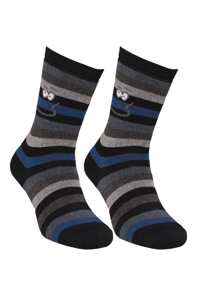 Çizgili Kadın Havlu Soket Çorap 8504-2 | Saks