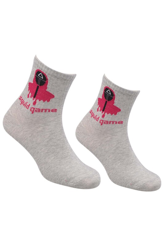 Esinti - Squid Game Renkli Kadın Soket Çorap | Gri