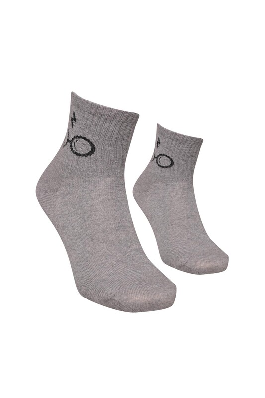 Esinti - Baskılı Kadın Soket Çorap 1905 | Füme