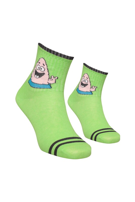 Esinti - Baskılı Kadın Soket Çorap 1907 | Yeşil