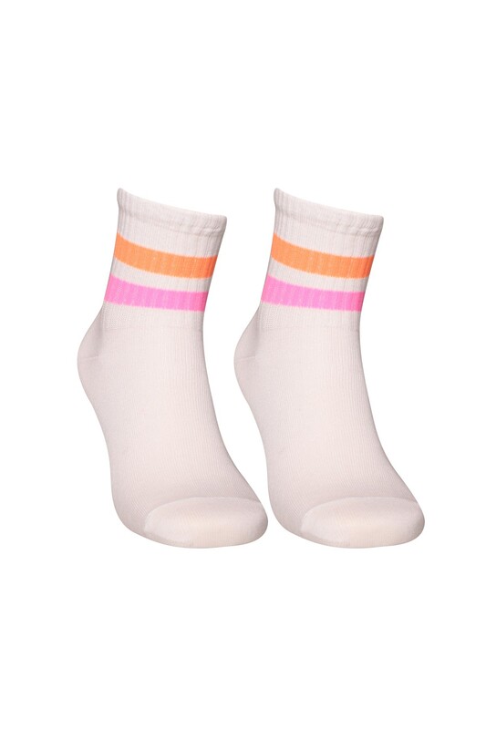 Esinti - Çizgili Kadın Soket Çorap 1916 | Renk2