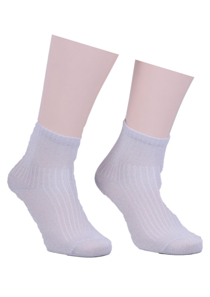 Çizgili Soket Çorap 521 | Gri