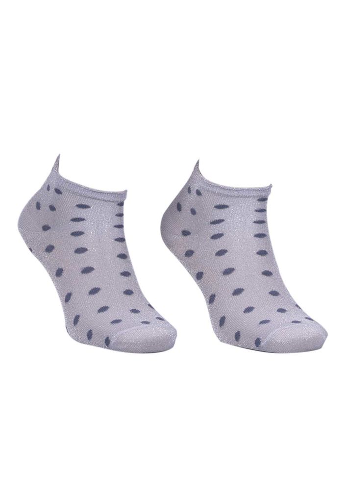 Puantiyeli Soket Çorap 531 | Gri