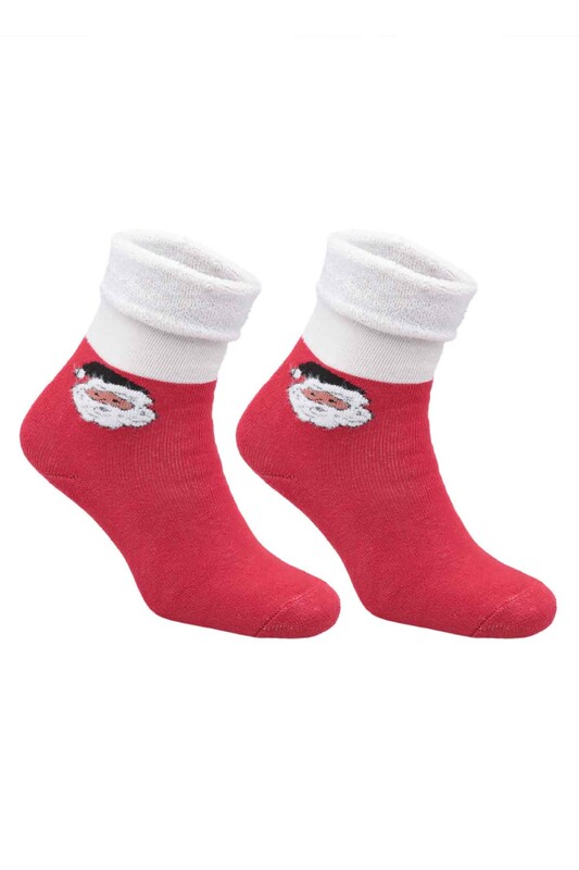 Kral - Kadın Havlu Bot Çorabı 121 | Kırmızı