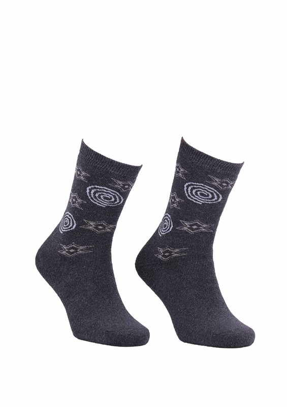 Modemo - Yıldızlı Havlu Çorap 2050 | Füme