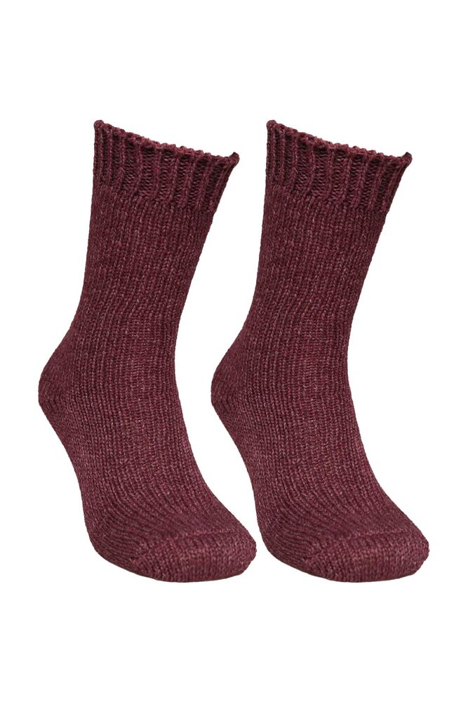 Kadın Yün Çorap B10 | Bordo