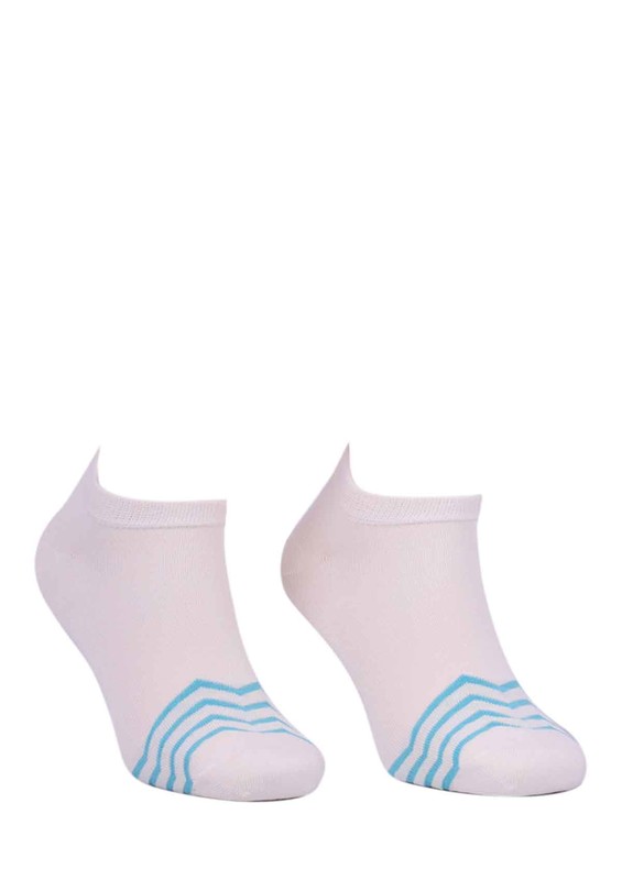 PAKTAŞ - Paktaş Zikzaklı Patik Çorap 2600 | Krem