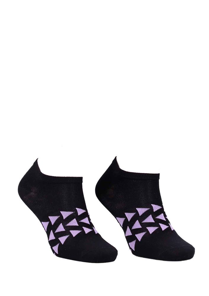 Paktaş Üçgen Desenli Patik Çorap 2601 | Siyah