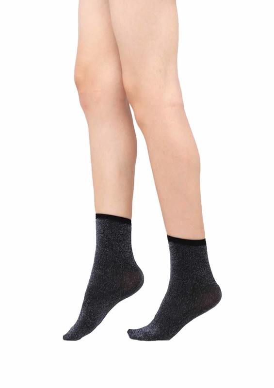 Penti Shiny Soket Çorap | Siyah - Thumbnail