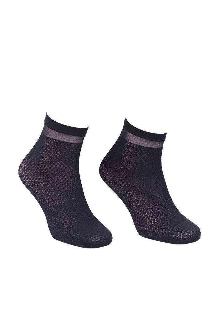 Penti Cross Desenli Soket Çorap | Siyah