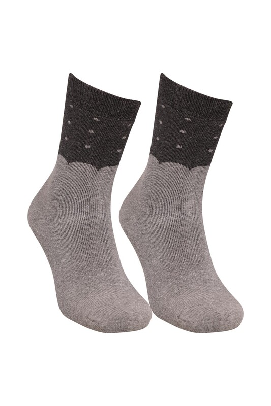 Pola - Pola Çisel Kadın Havlu Çorap 1931 | Gri