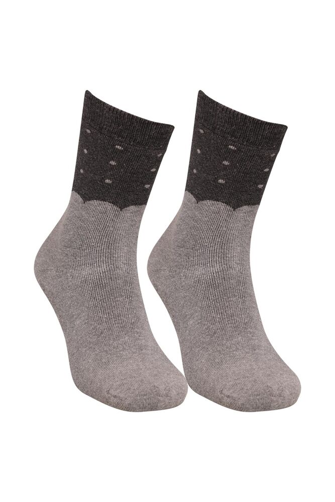 Pola Çisel Kadın Havlu Çorap 1931 | Gri