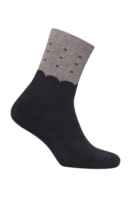Pola Çisel Kadın Havlu Çorap 1931 | Lacivert - Thumbnail