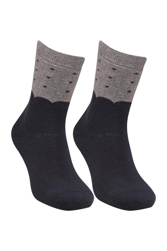 Pola Çisel Kadın Havlu Çorap 1931 | Lacivert