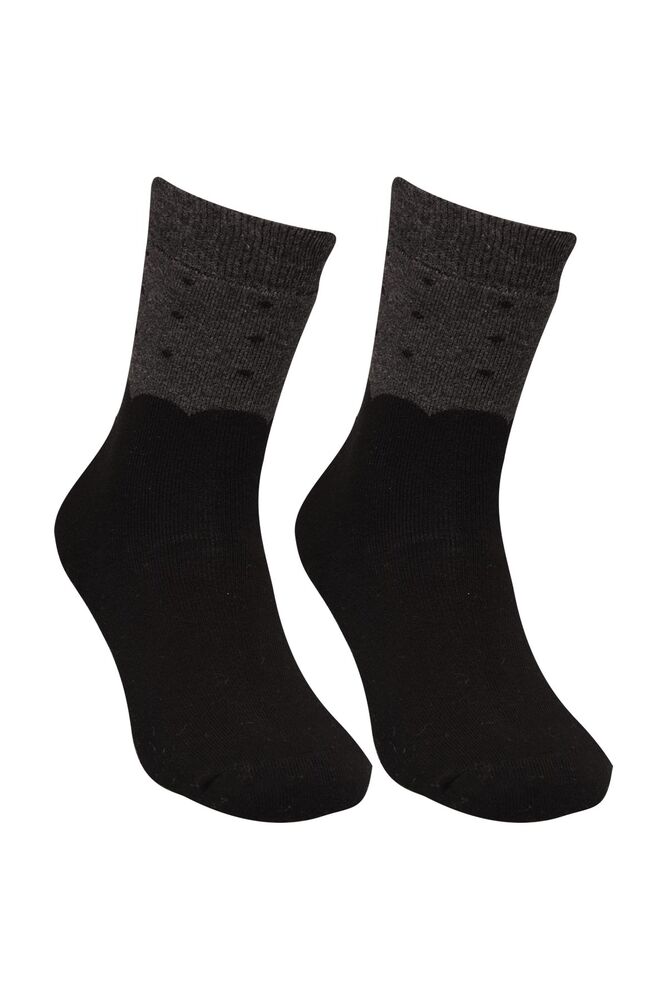 Pola Çisel Kadın Havlu Çorap 1931 | Siyah