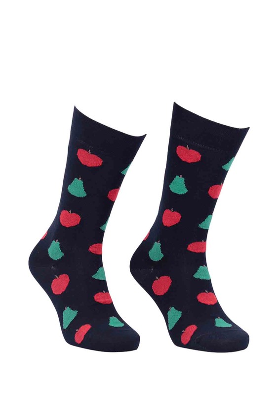 PRO - Pro Thales Meyve Desenli Unisex Penye Çorap 11005 | Siyah