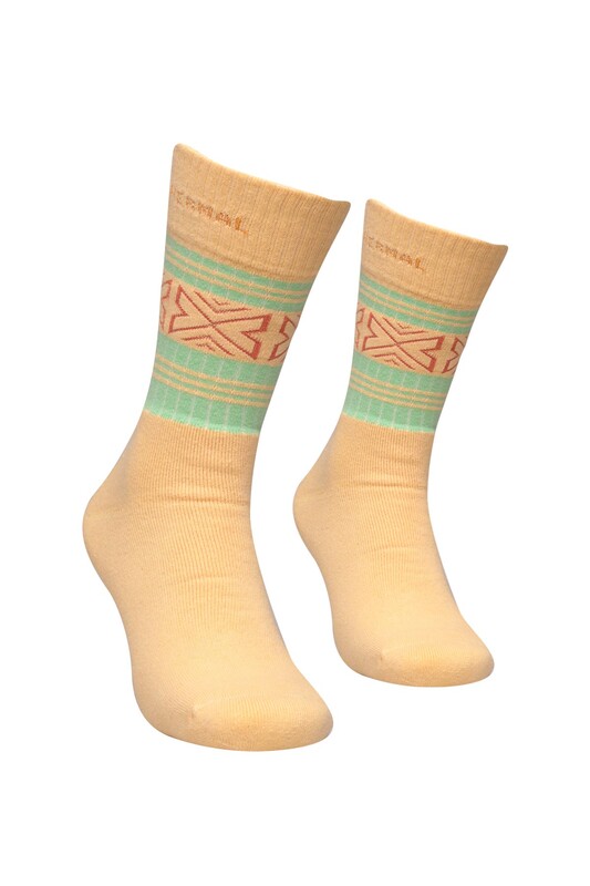 ROFF - Roff Desenli Kadın Havlu Çorap 25202 | Sarı