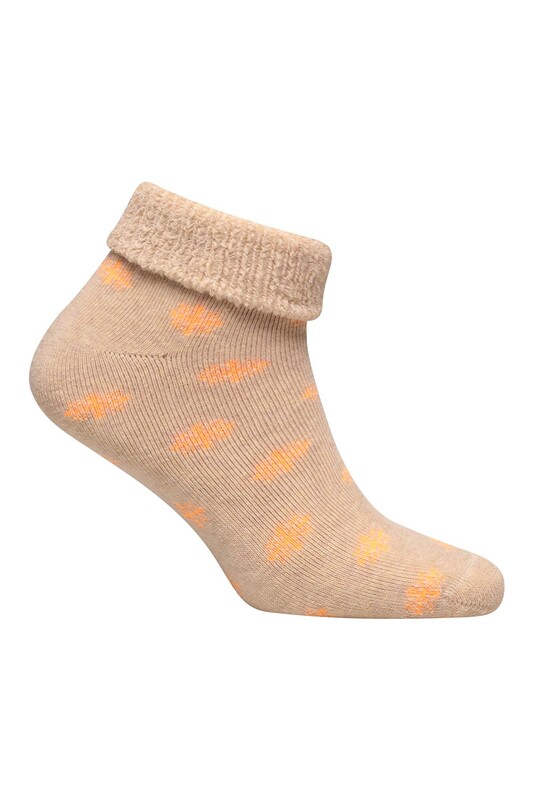 Roff Kadın Termal Havlu Çorap 25200 | Bej - Thumbnail