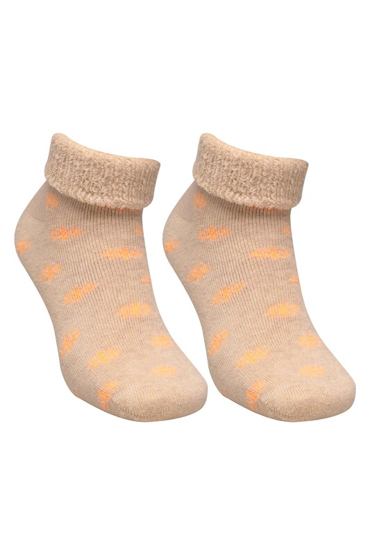 ROFF - Roff Kadın Termal Havlu Çorap 25200 | Bej