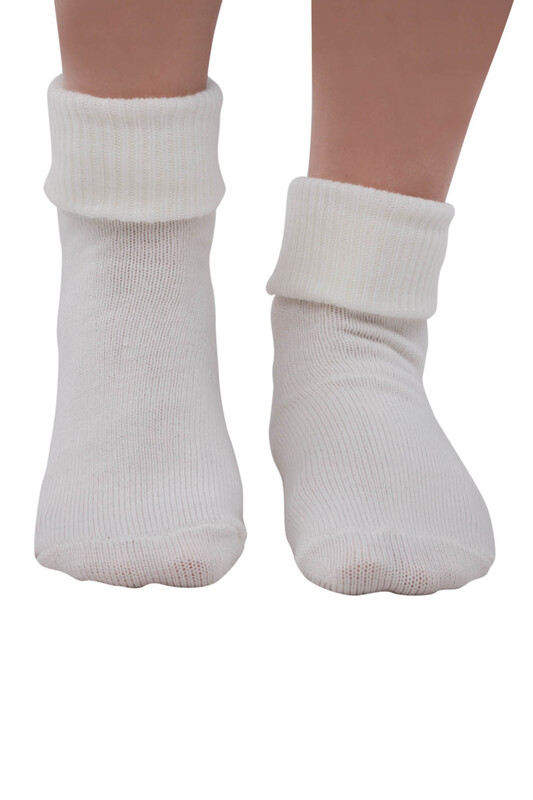 Sahab Kadın Bot Çorabı 48100 | Ekru - Thumbnail