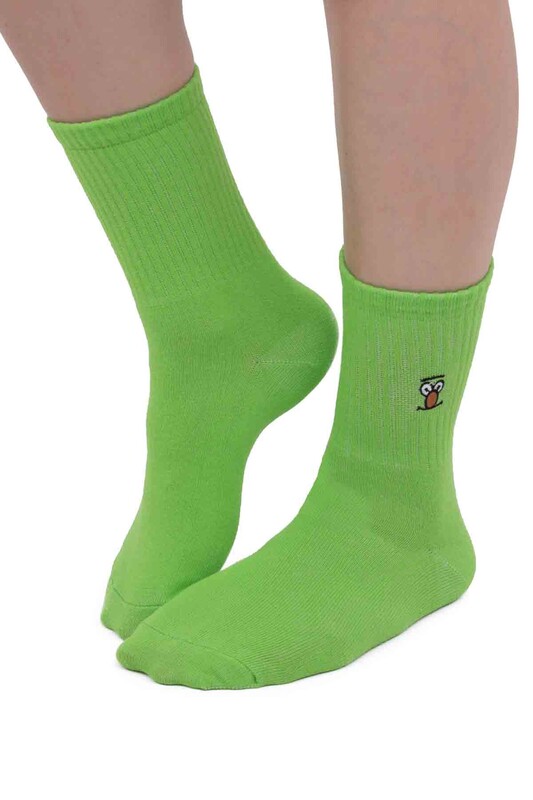 SAHAB - Desenli Kadın Soket Çorap 10770 | Yeşil