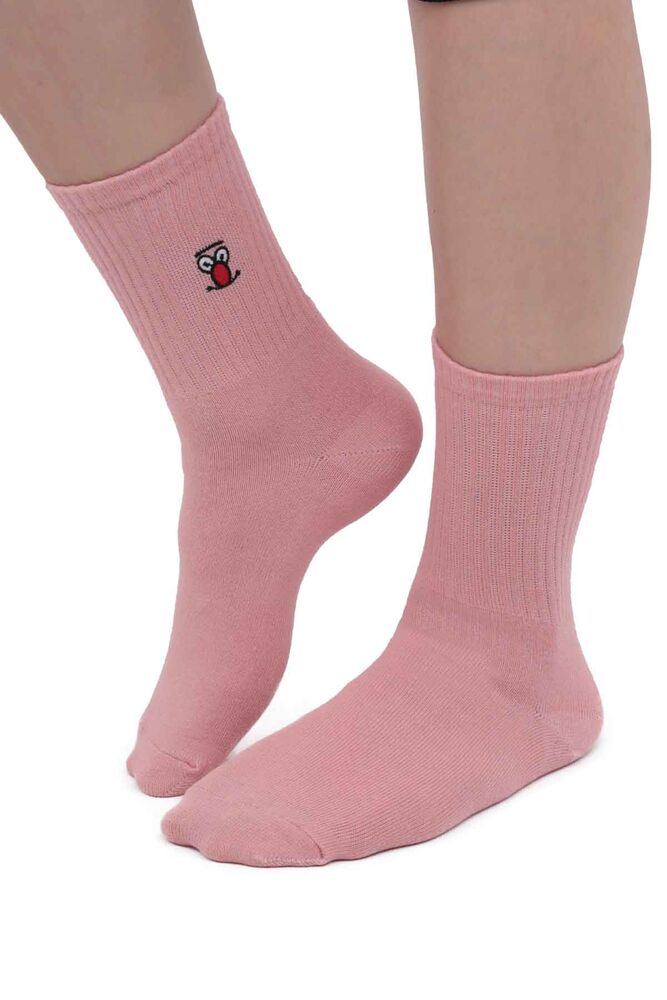 Desenli Kadın Soket Çorap 10770 | Pembe