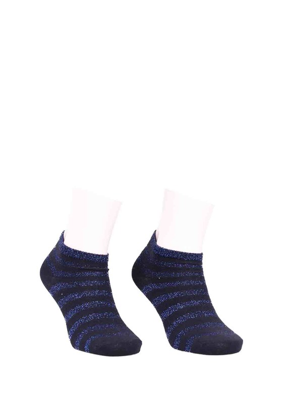 SARA DONNA - Desenli Simli Soket Çorap 100 | Saks
