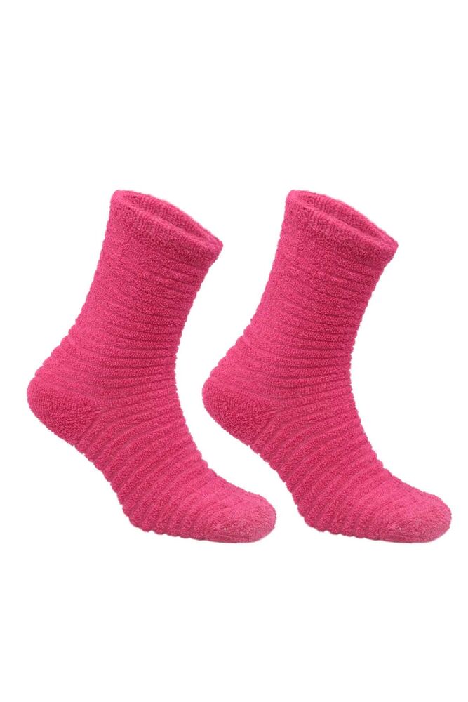 Kadın Termal Havlu Soket Çorap | Fuşya