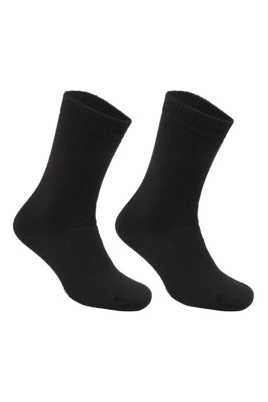 SARA DONNA - Kadın Lambs wool Soket Çorap | Siyah