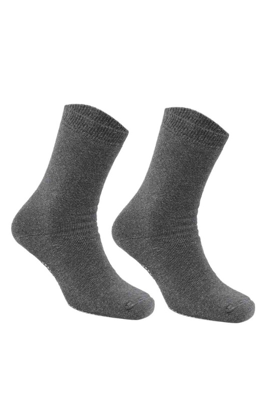 SARA DONNA - Kadın Kaydırmaz Taban Havlu Soket Çorap | Füme