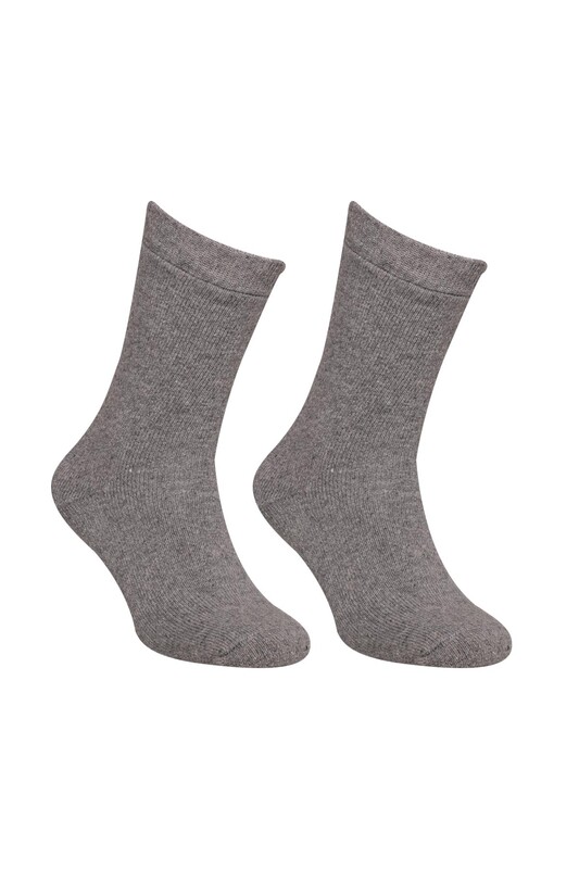 SARA DONNA - Kadın Lambswool Soket Çorap | Gri