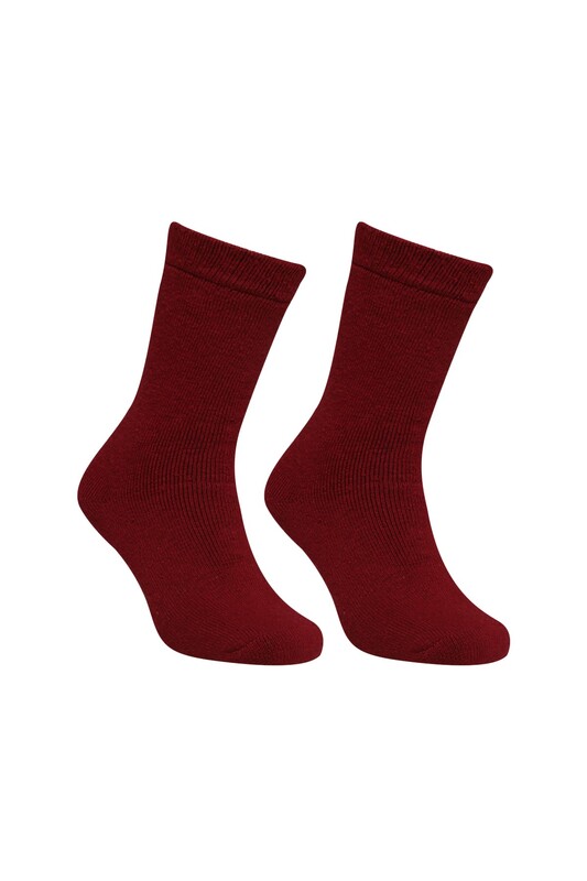 SARA DONNA - Kadın Lambswool Soket Çorap | Kırmızı