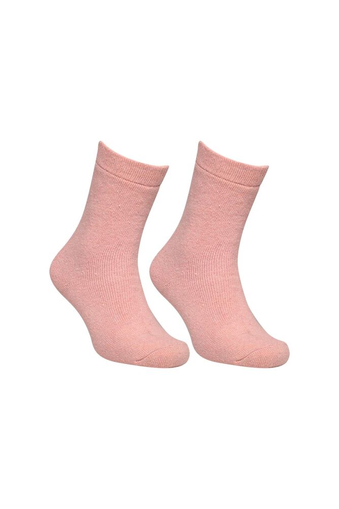 Kadın Lambswool Soket Çorap | Pudra