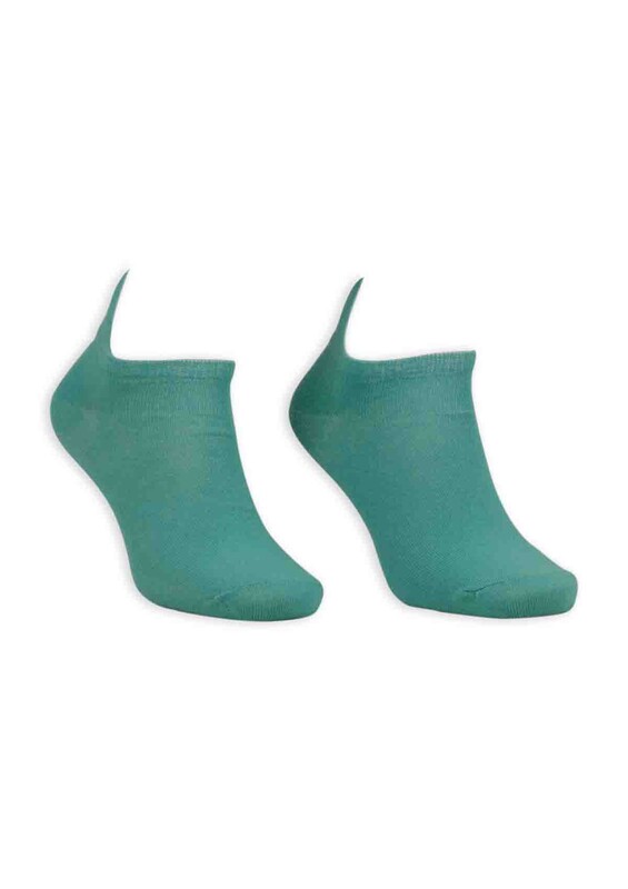 Nakış Desenli Kadın Soket Çorap | Yeşil - Thumbnail