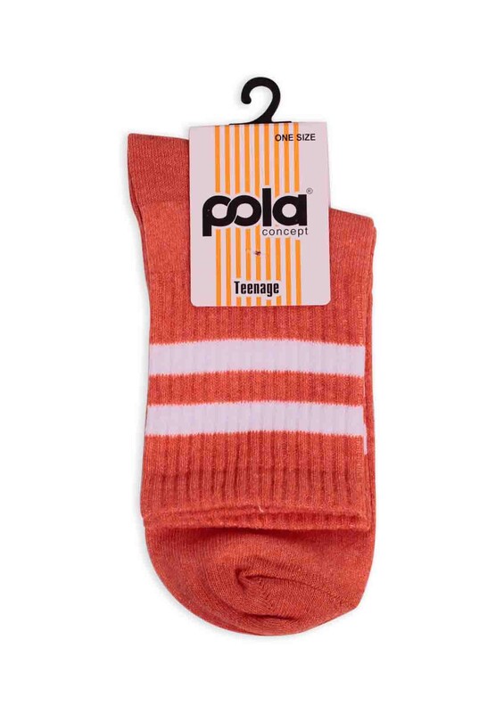 Pola Teenage Kadın Soket Çorap | Turuncu - Thumbnail