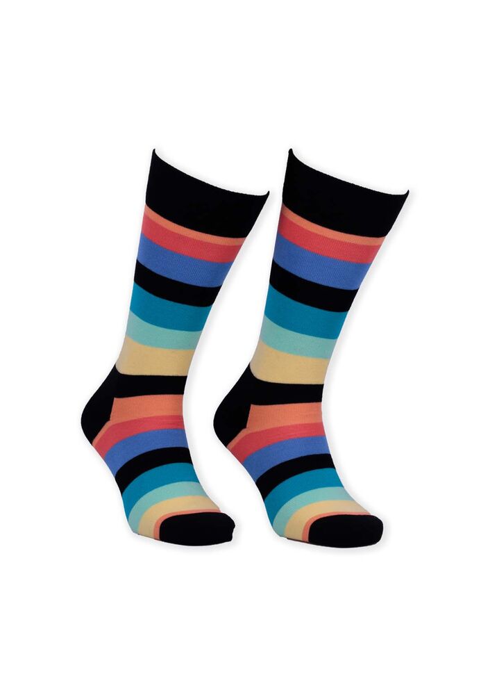 Renkli Çizgili Kadın Çorap 005