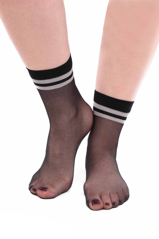 SİMİSSO - İtaliana Fit Çemberli Kadın Soket Çorap | Siyah