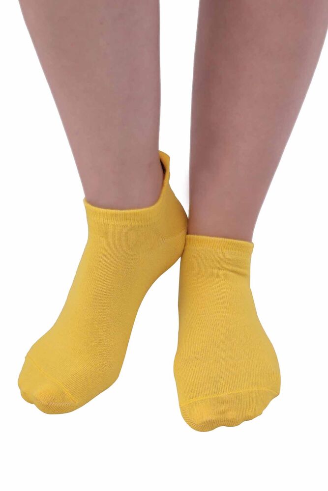 Meyve Desenli Kadın Soket Çorap | Sarı