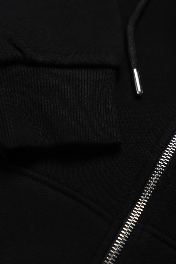 Kapşonlu Fermuarlı Sweatshirt 90209 | Siyah